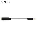 Cavo adattatore per microfono audio da 4 poli femmina a 3 poli maschio da 3,5 mm in metallo da 5 pezzi da 13 cm, 4 Pole to  3 Pole Adapter Cable