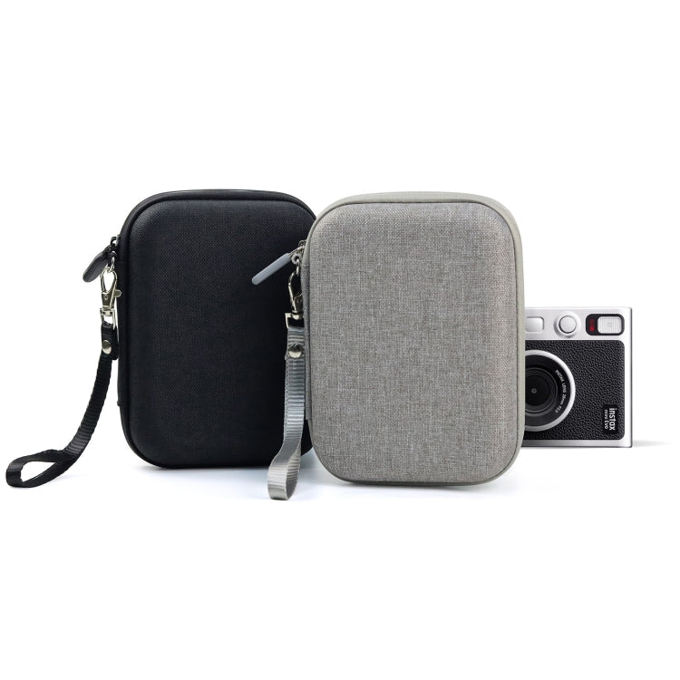 Custodia rigida per custodia rigida per FUJIFILM Instax mini EVO, Fabric Pattern Black, Fabric Pattern Grey