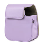 Custodia in pelle per fotocamera a corpo intero con tracolla per FUJIFILM Instax mini 11, Purple