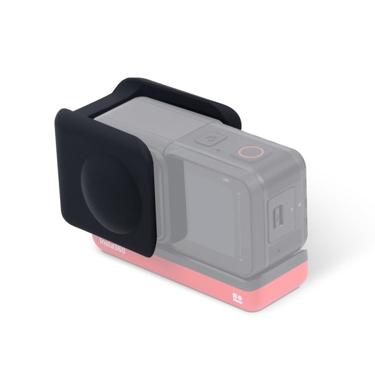 Per fotocamera panoramica Insta360 One R con cornice Custodia protettiva in silicone antiurto con copriobiettivo, Panoramic  Case + Lens Cap
