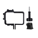 Gabbia protettiva per montaggio su telaio in plastica con adattatore per base per treppiede e vite lunga e base per slitta fredda per Insta360 One R, Cold Shoe Frame