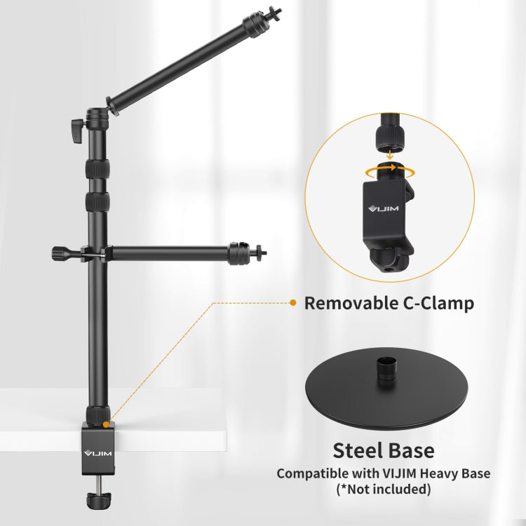 Ulanzi VIJIM LS11 Desk Light Stand Kit with C-Clamp, Extension Arm Holder, VIJIM LS11