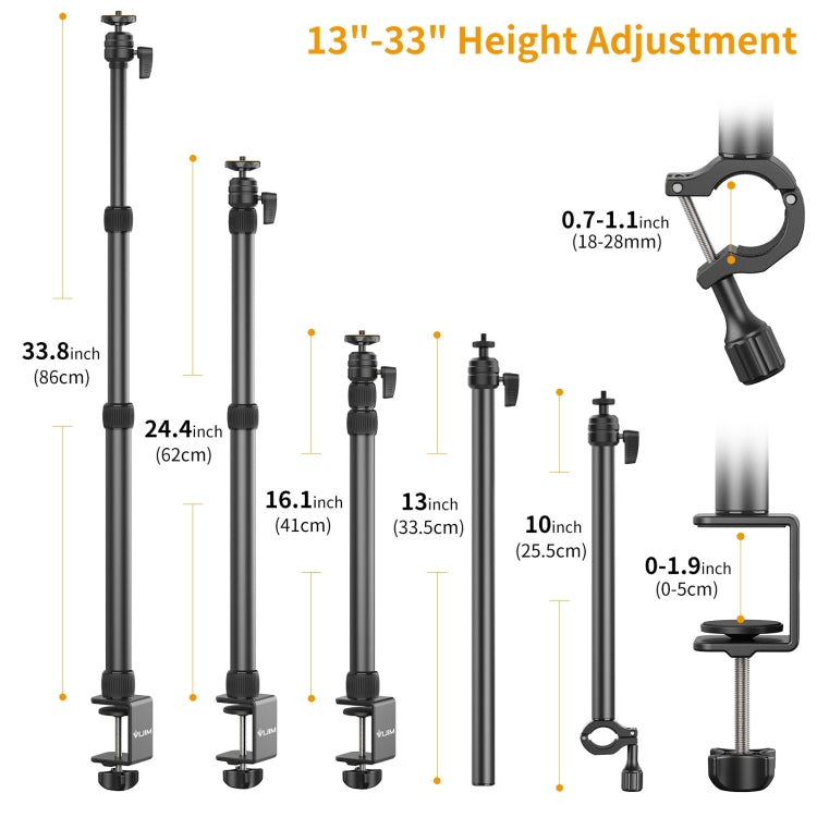 Ulanzi VIJIM LS11 Desk Light Stand Kit with C-Clamp, Extension Arm Holder, VIJIM LS11