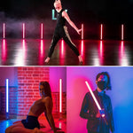 LUXCeO Mood1 50 cm RGB Atmosfera colorata Ritmo LED Stick Luce di riempimento per foto video portatile, senza treppiede, 50cm