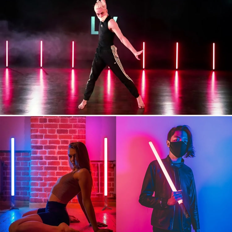 LUXCeO Mood1 50 cm RGB Atmosfera colorata Ritmo LED Stick Luce di riempimento per foto video portatile, senza treppiede, 50cm
