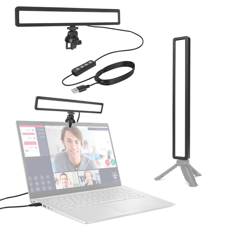 LUXCeO WS66 USB LED Luce video live 2500K-9000K Luce di riempimento per conferenze portatili bicolore, WS66
