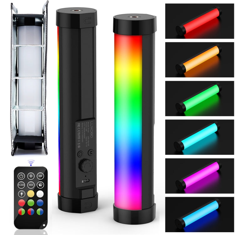 LUXCeO P100 RGB Photo Video Light Stick Luce di riempimento portatile con telecomando e griglia Softbox, P100+Grid Softbox