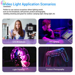 LUXCeO P100 RGB Photo Video Light Stick Luce di riempimento portatile con telecomando e griglia Softbox, P100+Grid Softbox