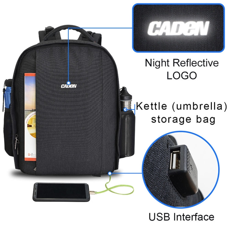 Zaino fotografico CADeN a tracolla multifunzionale per fotocamera reflex