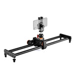 YELANGU L60E Binario di scorrimento da 60 cm + Carrello video a 3 ruote L4 con morsetto per telefono e testa a sfera, L60E+L4X+PC03+T1