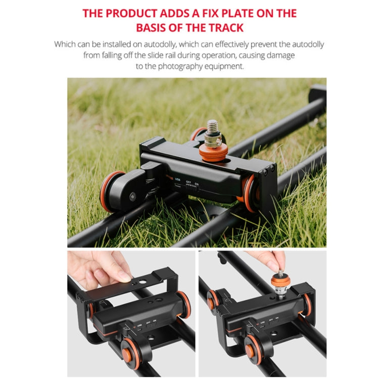 YELANGU L60E Binario di scorrimento da 60 cm + Carrello video a 3 ruote L4 con morsetto per telefono e testa a sfera, L60E+L4X+PC03+T1