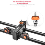 YELANGU L60E Binario di scorrimento da 60 cm + Carrello video a 3 ruote L4 con morsetto per telefono e testa a sfera, L60E+L4X+PC03+T1