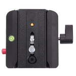 Fittest FC-501 Adattatore per morsetto in lega di alluminio con gruppo a sgancio rapido con piastra scorrevole a sgancio rapido per la sostituzione del treppiede Manfrotto 577, FC-501
