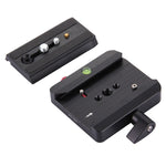 Fittest FC-501 Adattatore per morsetto in lega di alluminio con gruppo a sgancio rapido con piastra scorrevole a sgancio rapido per la sostituzione del treppiede Manfrotto 577, FC-501