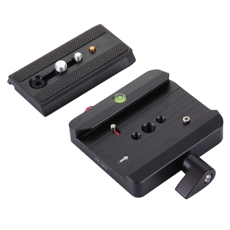 Fittest FC-501 Adattatore per morsetto in lega di alluminio con gruppo a sgancio rapido con piastra scorrevole a sgancio rapido per la sostituzione del treppiede Manfrotto 577, FC-501