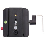 Fittest FC-501 Adattatore per morsetto in lega di alluminio con gruppo a sgancio rapido con piastra scorrevole a sgancio rapido per la sostituzione del treppiede Manfrotto 577, FC-501