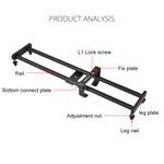 YELANGU L50E Carrello scorrevole per telecamera di giunzione da 60 cm + Carrello per carrello L5i