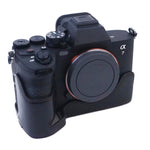 Base mezza custodia per fotocamera in pelle PU con filo da 1/4 di pollice per Sony A7 IV, For Sony A7 IV