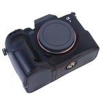 Base mezza custodia per fotocamera in pelle PU con filo da 1/4 di pollice per Sony A7 IV, For Sony A7 IV