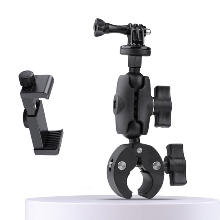 Supporto per manubrio per bici da moto con rotazione regolabile a 360 gradi con morsetto per telefono, Standard Version with Phone Clamp