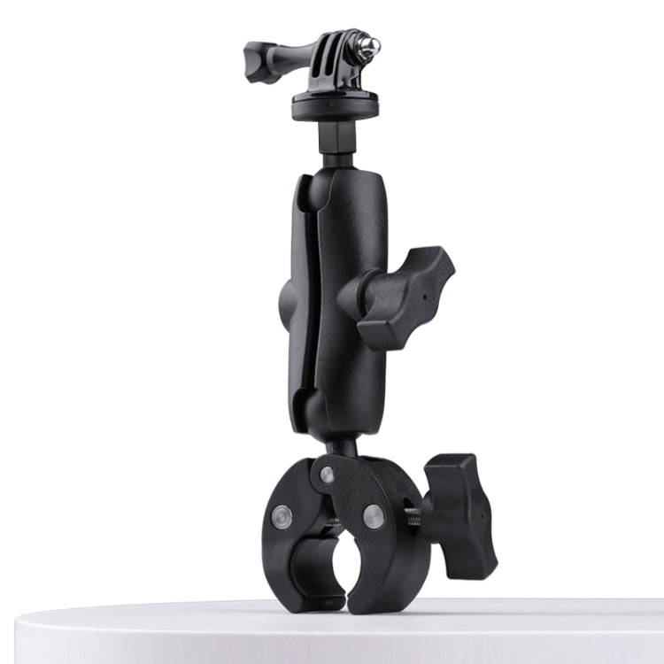 Supporto per manubrio per motocicletta con action camera regolabile con rotazione a 360° versione estesa, Extended Version