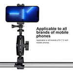 Supporto per manubrio per motocicletta con action camera regolabile con rotazione a 360° versione estesa, Extended Version