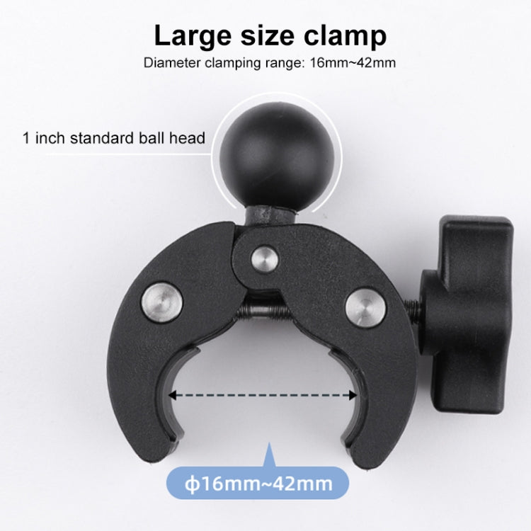 Supporto per manubrio per bici da moto con rotazione regolabile a 360° versione estesa con morsetto per telefono, Extended Version with Phone Clamp