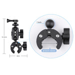 Supporto base per pinza con morsetto per action camera regolabile con rotazione a 360°, Plier Base Holder