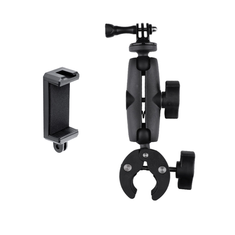 Supporto base per pinza con morsetto regolabile con rotazione a 360° versione estesa con morsetto per telefono, Extended Version Plier Base Holder + Phone Clamp