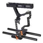 YELANGU YLG0904A Maniglia stabilizzatore gabbia videocamera per Panasonic Lumix DMC-GH4 / Sony