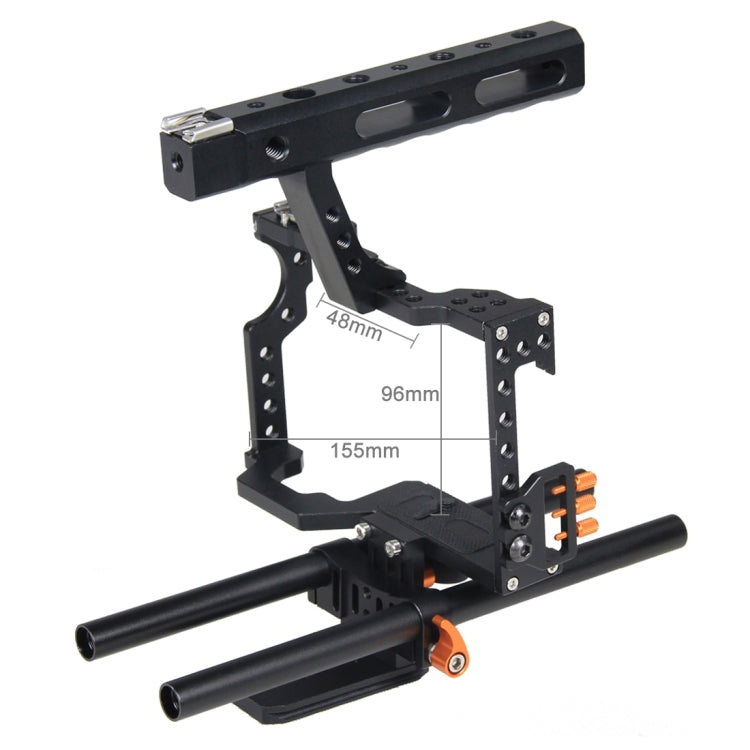 YELANGU YLG0904A Maniglia stabilizzatore gabbia videocamera per Panasonic Lumix DMC-GH4 / Sony