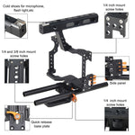 YELANGU YLG0904A Maniglia stabilizzatore gabbia videocamera per Panasonic Lumix DMC-GH4 / Sony