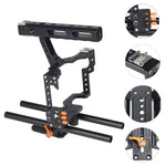 YELANGU YLG0904A Maniglia stabilizzatore gabbia videocamera per Panasonic Lumix DMC-GH4 / Sony