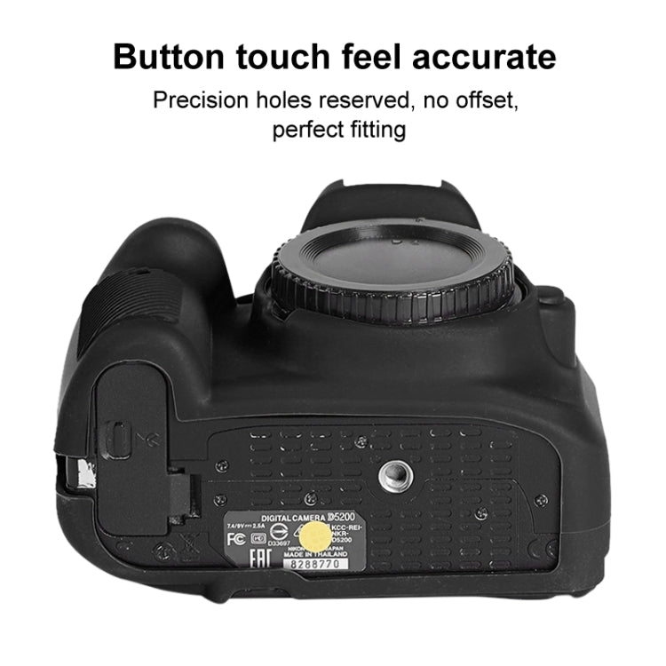 Custodia protettiva in morbido silicone per Nikon D5200, For Nikon D5200