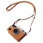 Custodia in vera pelle per fotocamera FUJIFILM instax mini Evo Full Body con cinturino, For FUJIFILM instax mini Evo
