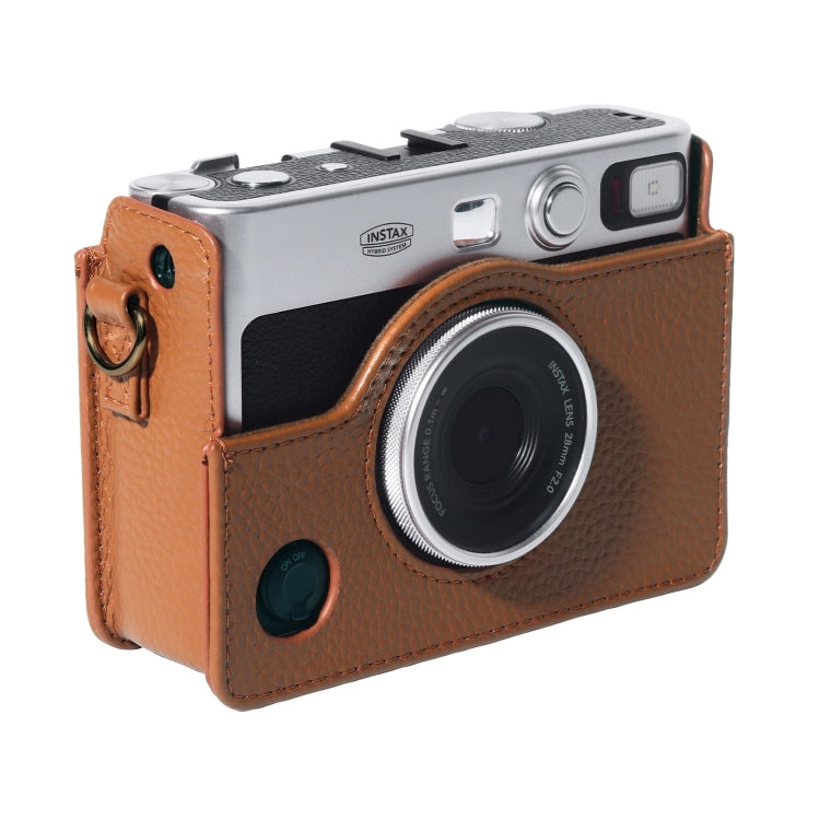 Custodia in vera pelle per fotocamera FUJIFILM instax mini Evo Full Body con cinturino, For FUJIFILM instax mini Evo