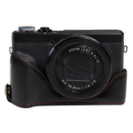 Base mezza custodia per fotocamera in pelle PU con filo da 1/4 di pollice per Canon G7 X Mark III / G7 X3, For Canon G7 X Mark III / G7 X3, For Canon G7 X Mark III