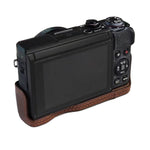 Base mezza custodia per fotocamera in pelle PU con filo da 1/4 di pollice per Canon G7 X Mark III / G7 X3, For Canon G7 X Mark III / G7 X3, For Canon G7 X Mark III