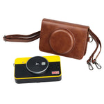 Per Kodak Mini Shot2 Retro / C210R instax Custodia in pelle PU per fotocamera full body con cinturino, For Kodak Mini Shot2 Retro / C210R