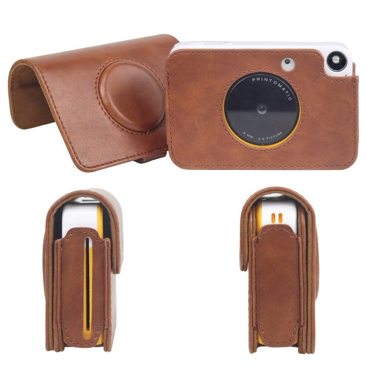 Per Kodak PRINTOMATIC Custodia in pelle PU per fotocamera full body con cinturino, For Kodak PRINTOMATIC