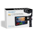 FEELWORLD FW568 V3 Monitor da campo per fotocamera DSLR 3D LUT da 6 pollici, IPS Full HD 1920 x 1152, supporto braccio inclinabile ingresso uscita HDMI