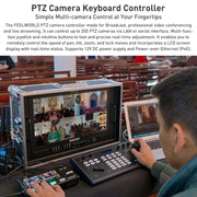 Controller per telecamera PTZ FEELWORLD KBC10 con joystick e controllo da tastiera, supporto PoE, KBC10