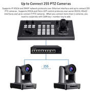 Controller per telecamera PTZ FEELWORLD KBC10 con joystick e controllo da tastiera, supporto PoE, KBC10