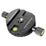 BEXIN QJ-08 Supporto per treppiede con base a morsetto a sgancio rapido rotante panoramico, QJ-08