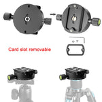 BEXIN QJ-08 Supporto per treppiede con base a morsetto a sgancio rapido rotante panoramico, QJ-08