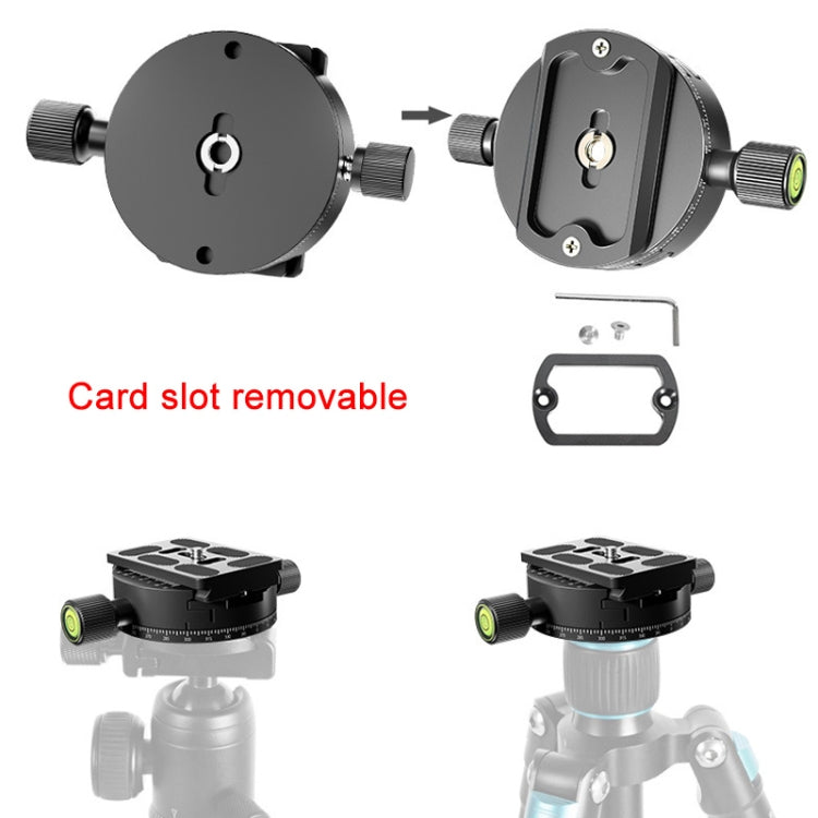 BEXIN QJ-08 Supporto per treppiede con base a morsetto a sgancio rapido rotante panoramico, QJ-08