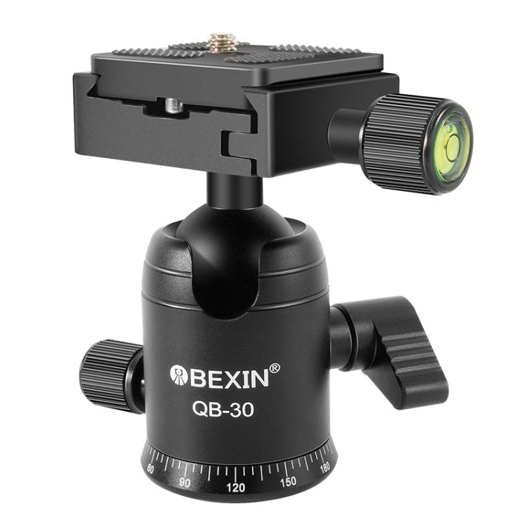 BEIXIN QB-30 Testa a sfera in metallo panoramica con rotazione a 360 gradi con piastra a sgancio rapido, QB-30