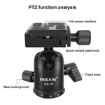 BEIXIN QB-30 Testa a sfera in metallo panoramica con rotazione a 360 gradi con piastra a sgancio rapido, QB-30