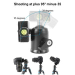 BEIXIN QB-30 Testa a sfera in metallo panoramica con rotazione a 360 gradi con piastra a sgancio rapido, QB-30