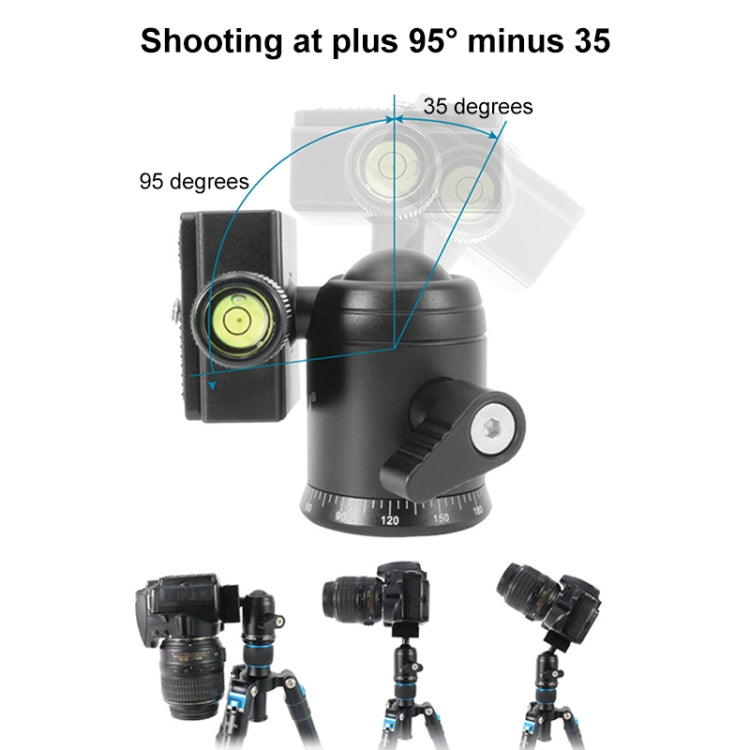BEIXIN QB-30 Testa a sfera in metallo panoramica con rotazione a 360 gradi con piastra a sgancio rapido, QB-30